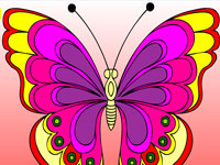 Игра Раскраска для детей Бабочка
