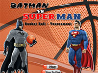 Игра Бэтмен против Супермена в баскетболе