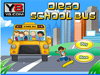 Игра Диего догоняет школьный автобус