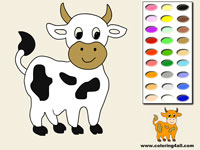 Игра Раскраска для детей Корова