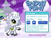 Игра Малыш Пони ловит снежинки