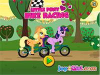 Игра Милые пони гоняют на велосипедах