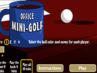 Игра Мини-гольф на двоих в офисе