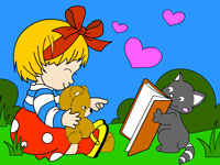 Игра Нарисуй свой персонаж девочка и кошка