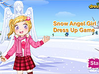 Игра Одевалка Ангел зимой
