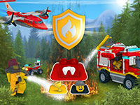 Игра Лего пожарные в лесу