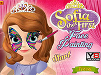 Игра Принцесса София рисунки на лице