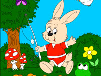 Игра Раскраска заяц для детей