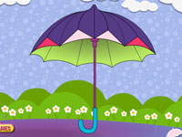 Игра Раскраска Зонтик для детей