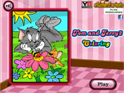 Игра Том и Джерри на цветочной поляне