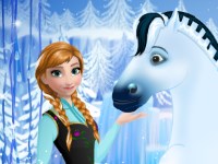 Игра Холодное сердце 2 - принцесса Анна и ее лошадь