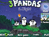 Игра Три панды в лесу ночью