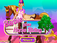 Игра Барби катается на лошади