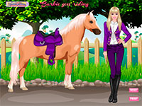 Игра Барби скачки на лошадях