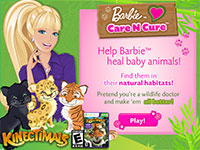 Игра Уход за животными Барби