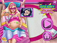 Игра Беременная супер Барби