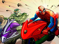Игра Человек паук на мотоцикле