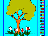 Игра Дерево раскраска для детей