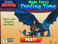 Игра Как приручить дракона - накорми ночную Фурию