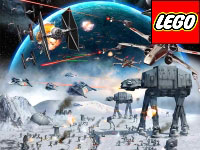 Игра Космический бой на Лего кораблях