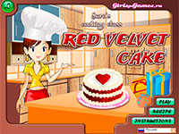 Игра Кухня Сары: красный торт