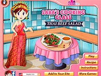 Игра Кухня Сары: Тайский салат с говядиной