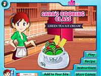 Игра Кухня Сары: зеленое мороженое