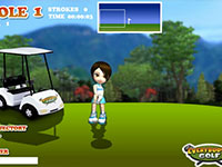 Игра Мини-гольф на троих для девочек