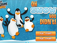 Игра Пингвины из Мадагаскара Снежная война