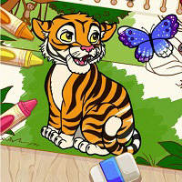 Игра Раскраска Тигр