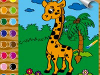 Игра Раскраска жираф для детей