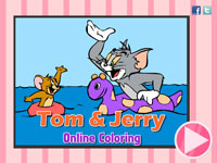 Игра Раскраски Том и Джерри для детей 3 лет