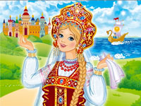 Игра Русский народный костюм раскраска для детей