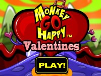 Игра Счастливая обезьянка и валентинки