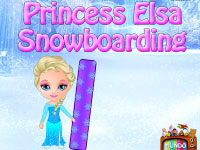 Игра Снежная Королева на сноуборде