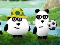 Игра Три панды в городе на футболе