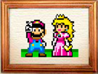 Игра Вышивка Марио и принцесса