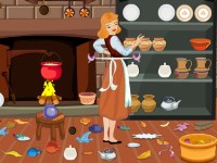 Игра Золушка - уборка на кухне